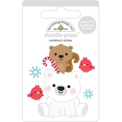 Doodlebug Let It Snow Sticker - Polar Pals